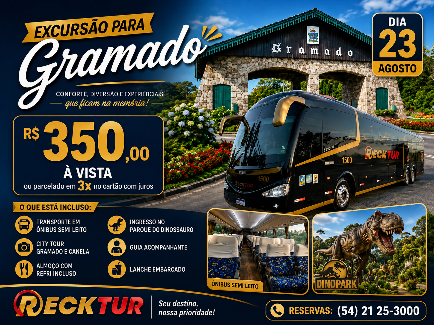 Excursão para Gramado: um dia de turismo, diversão e experiências especiais