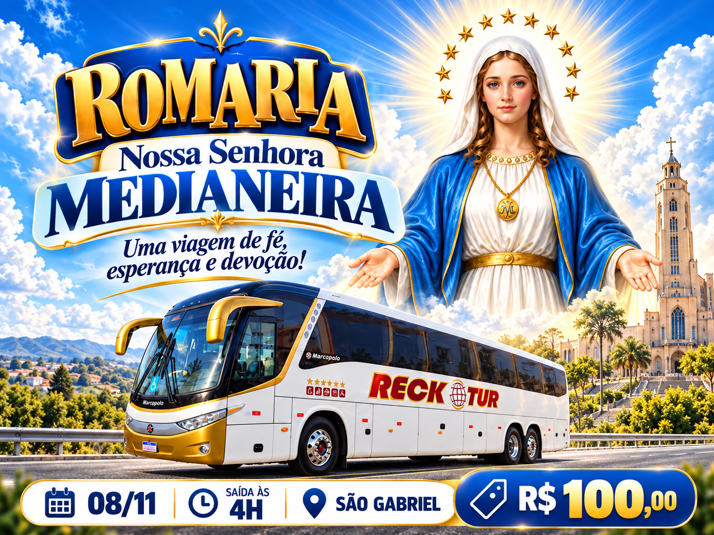 Romaria Nossa Senhora Medianeira: uma viagem de fé, esperança e devoção
